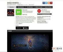 《暗黑破坏神：不朽》用户评分仅为0.8分平民玩家肉眼可见