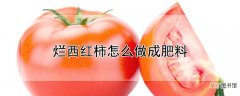 【肥料】烂西红柿怎么做成肥料